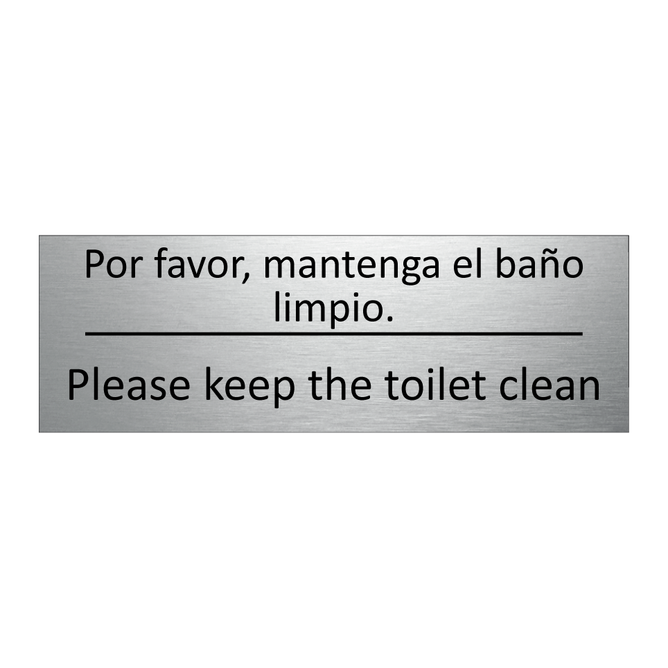Por favor, mantenga el baño /.../ - Please keep the toilet clean