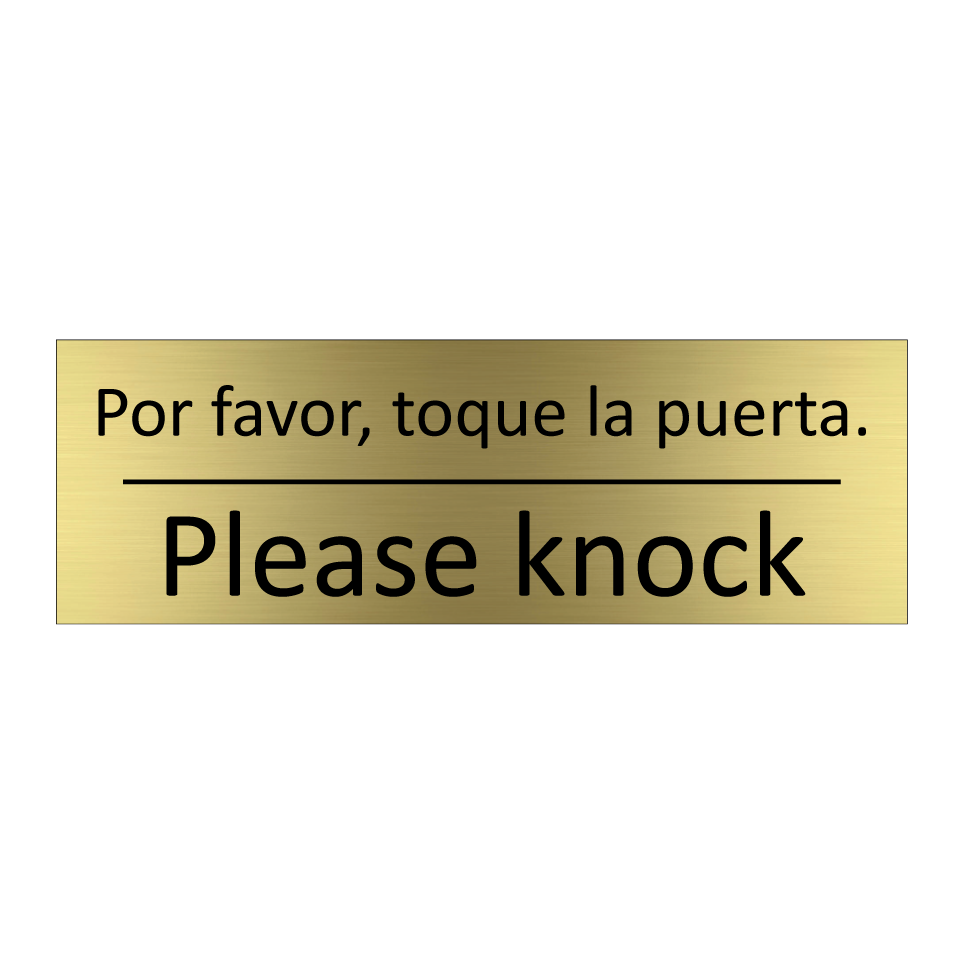 Por favor, toque la puerta. - Please knock