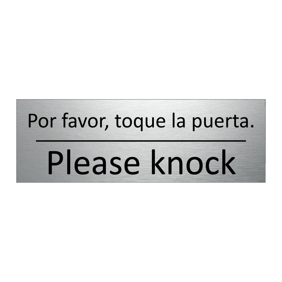 Por favor, toque la puerta. - Please knock