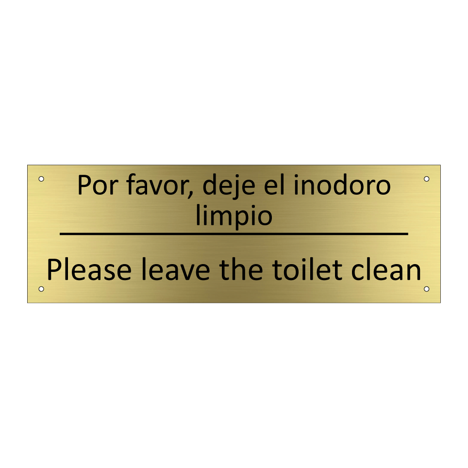 Por favor, deje el inodoro /.../ - Please leave the toilet clean