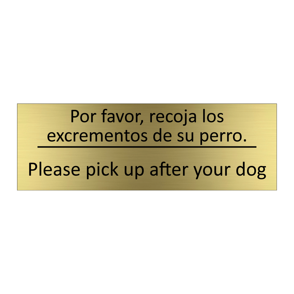 Por favor, recoja los /.../ - Please pick up after your dog