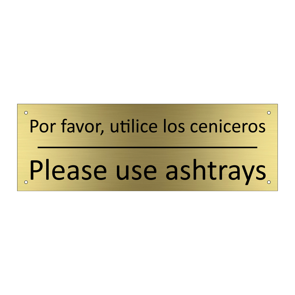 Por favor, utilice los /.../ - Please use ashtrays