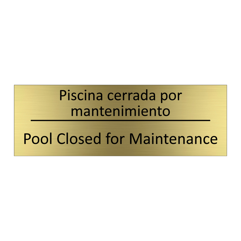 Piscina cerrada por /.../ - Pool Closed for Maintenance