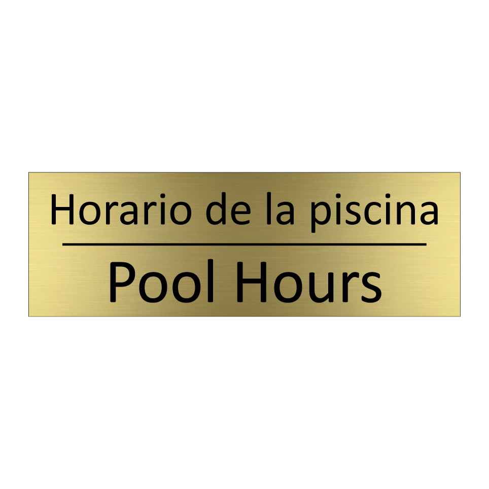Horario de la piscina - Pool Hours