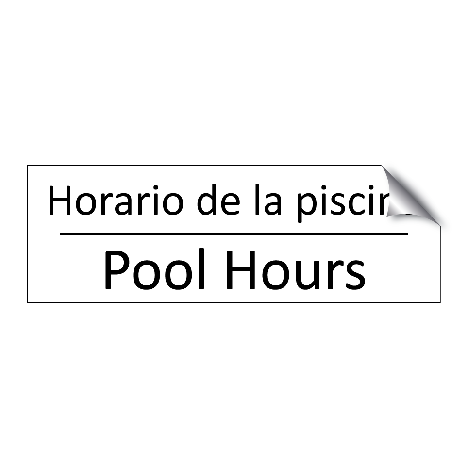 Horario de la piscina - Pool Hours