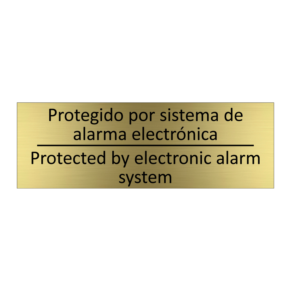 Protegido por sistema de /.../ - Protected by electronic alarm /.../