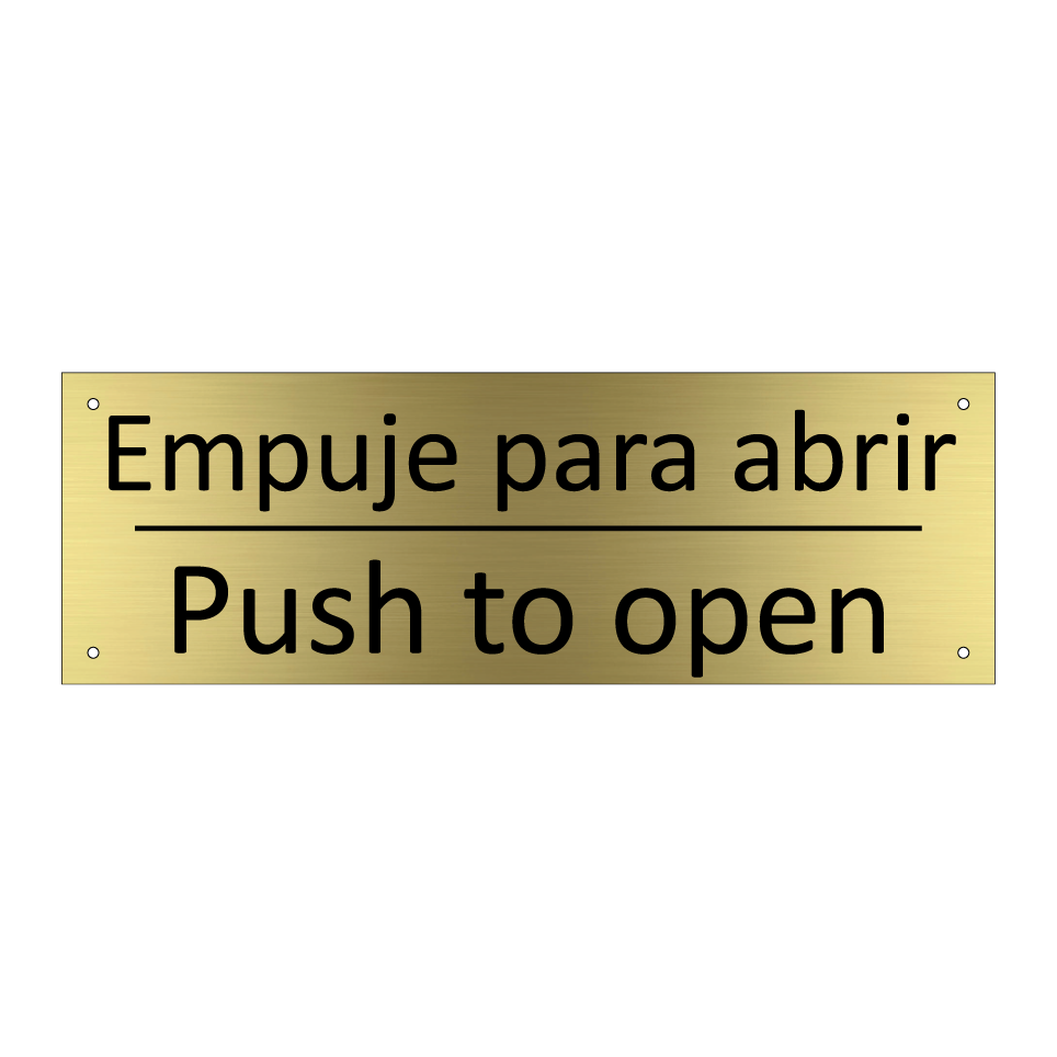 Empuje para abrir - Push to open