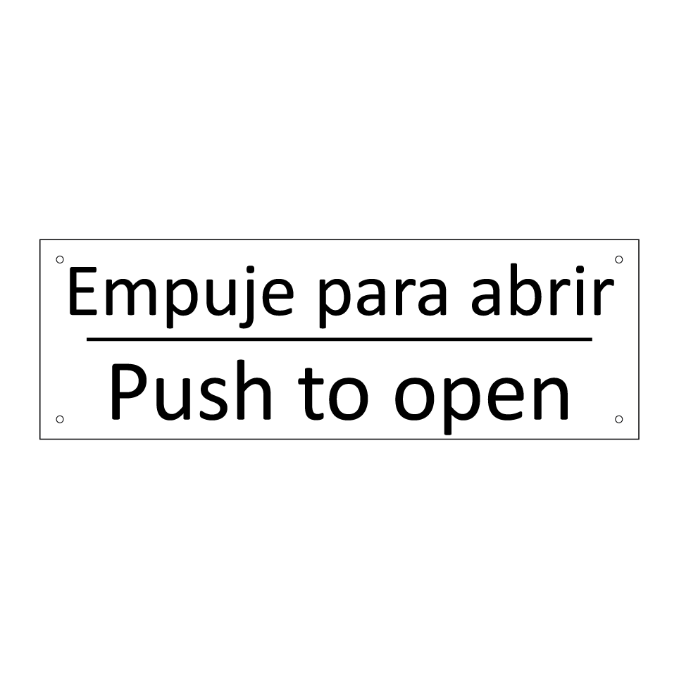 Empuje para abrir - Push to open