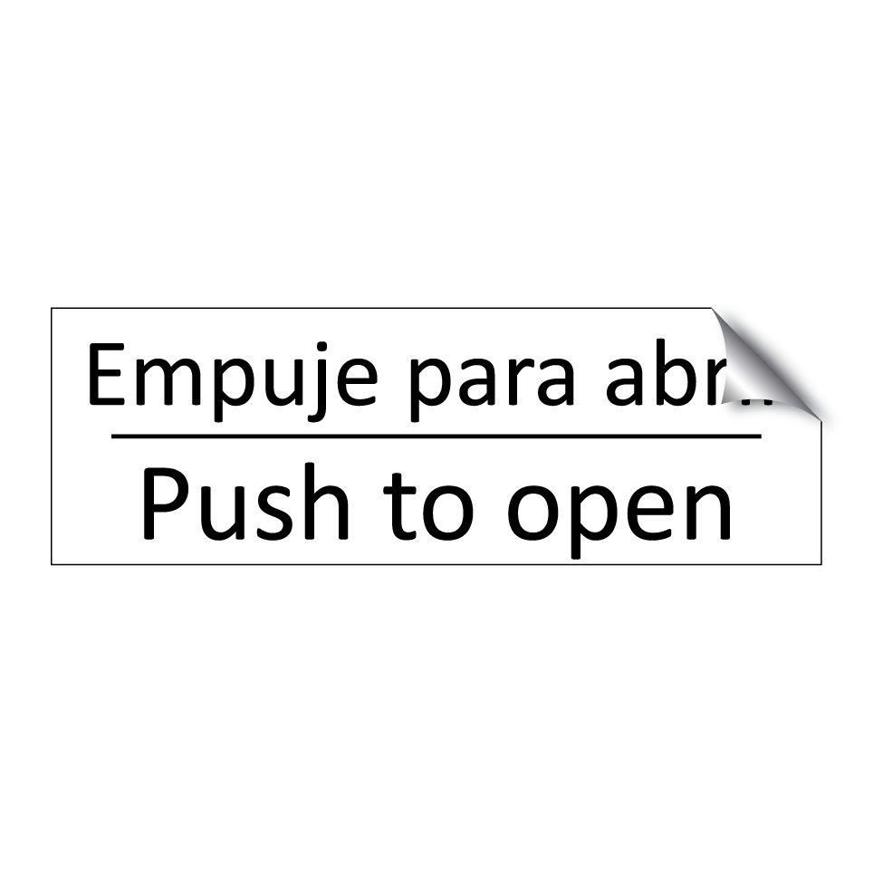 Empuje para abrir - Push to open