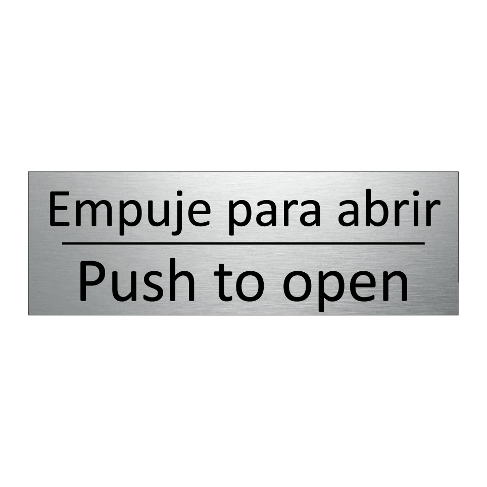 Empuje para abrir - Push to open