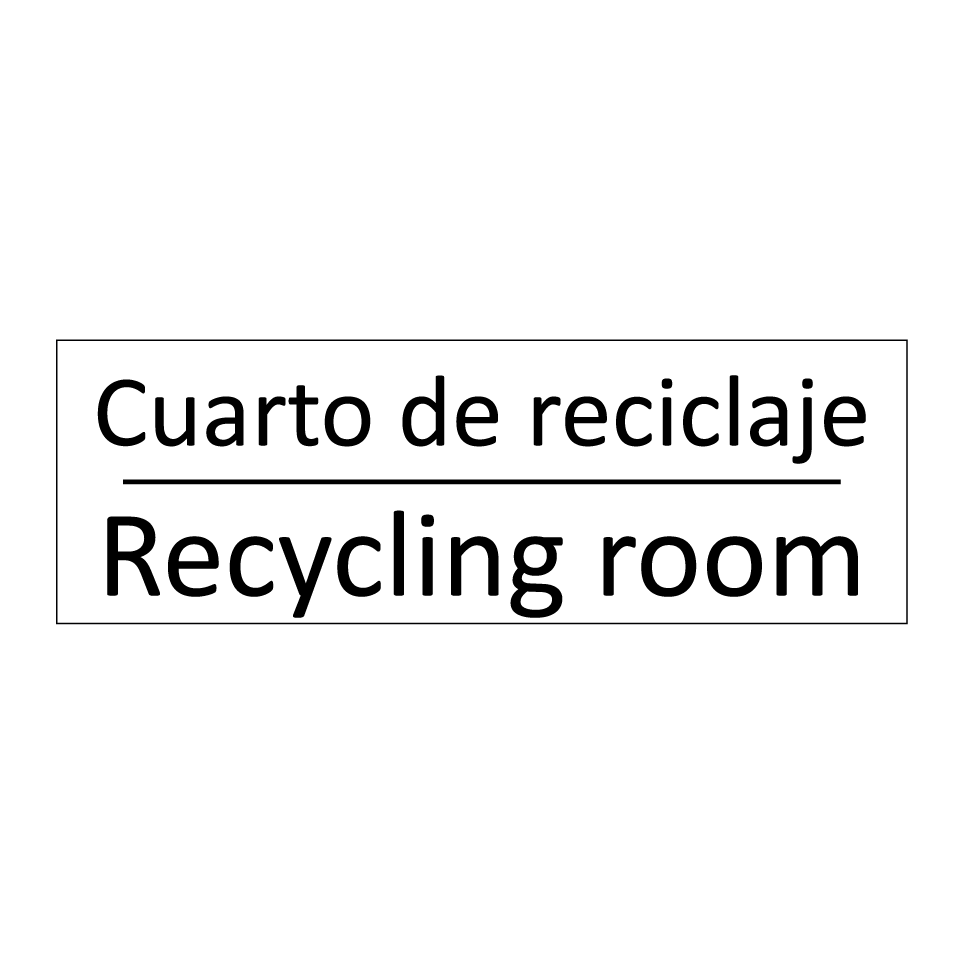 Cuarto de reciclaje - Recycling room
