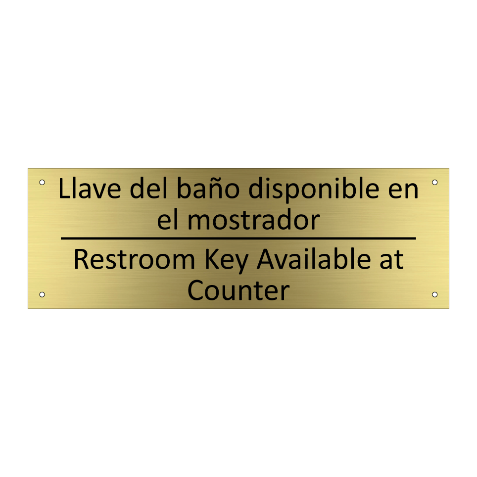 Llave del baño disponible en /.../ - Restroom Key Available at /.../