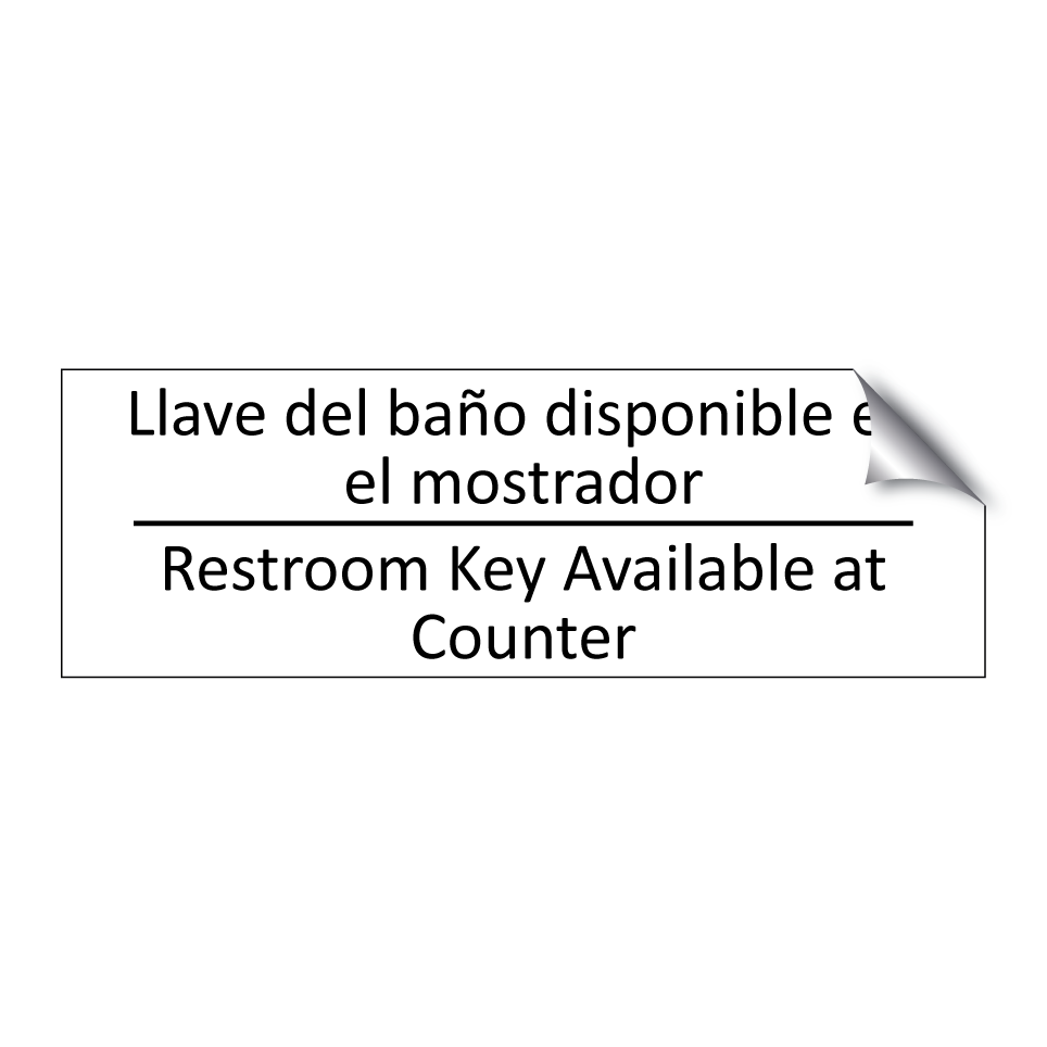 Llave del baño disponible en /.../ - Restroom Key Available at /.../
