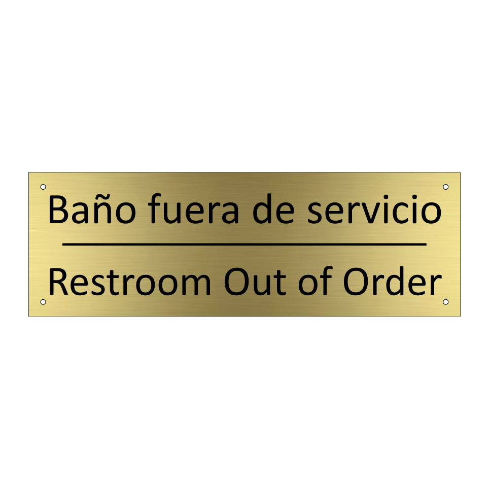 Baño fuera de servicio - Restroom Out of Order
