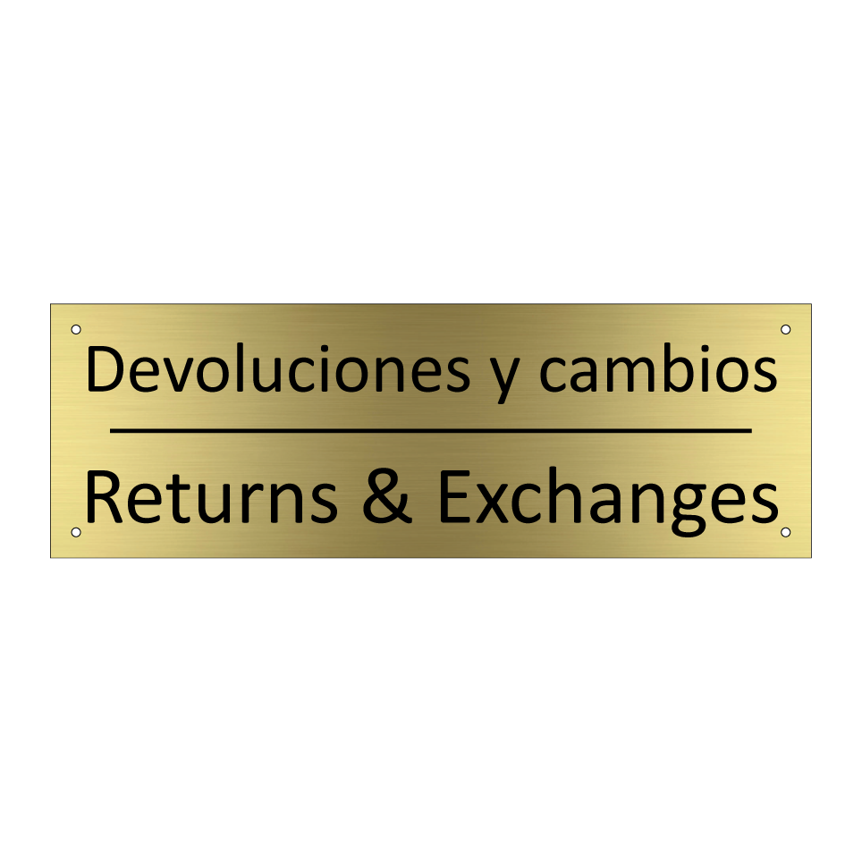 Devoluciones y cambios - Returns & Exchanges