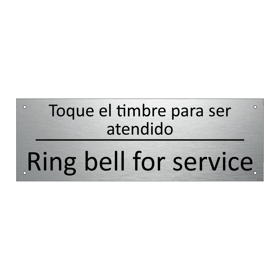 Toque el timbre para ser /.../ - Ring bell for service