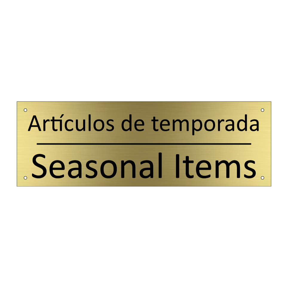 Artículos de temporada - Seasonal Items