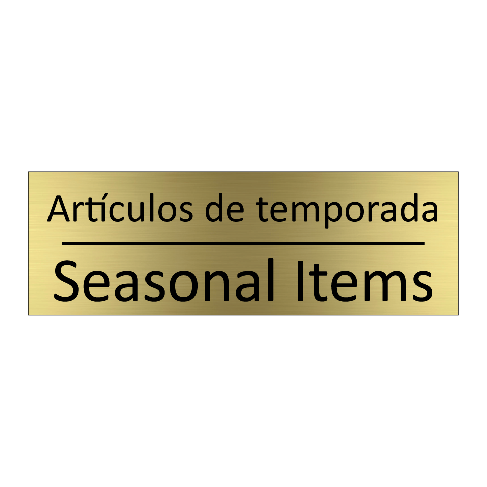 Artículos de temporada - Seasonal Items
