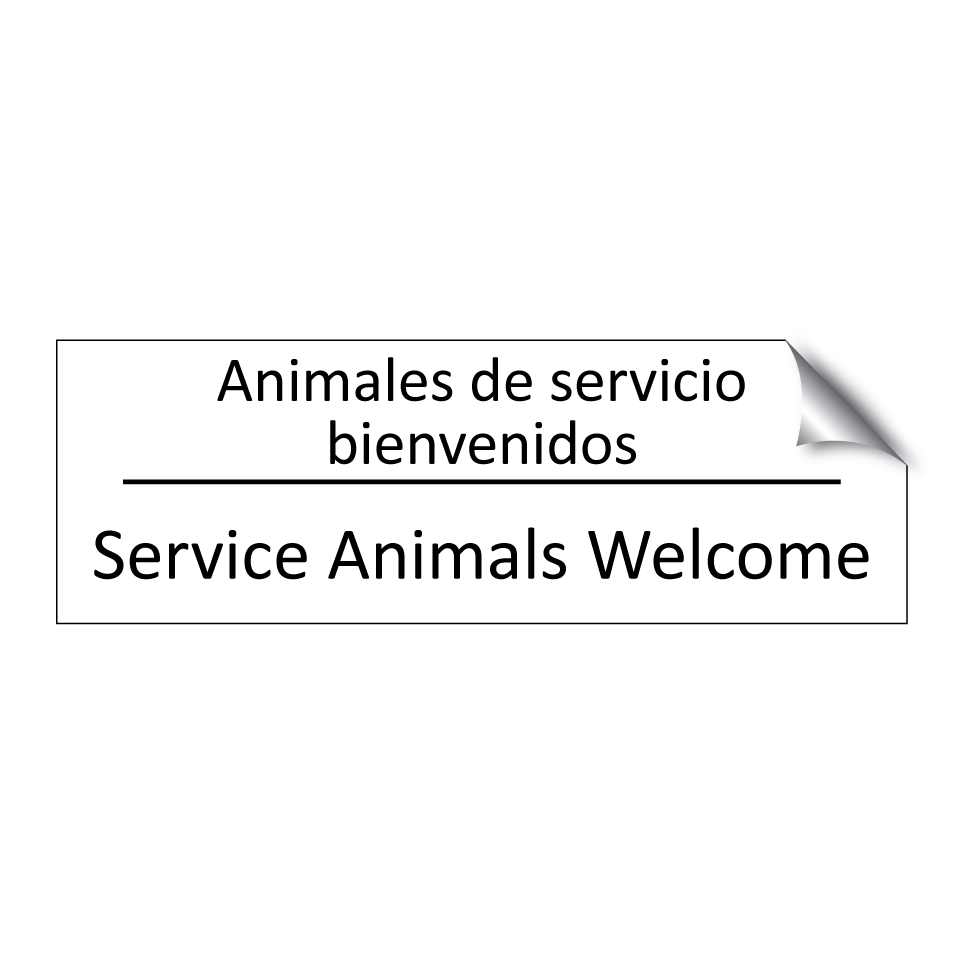 Animales de servicio /.../ - Service Animals Welcome