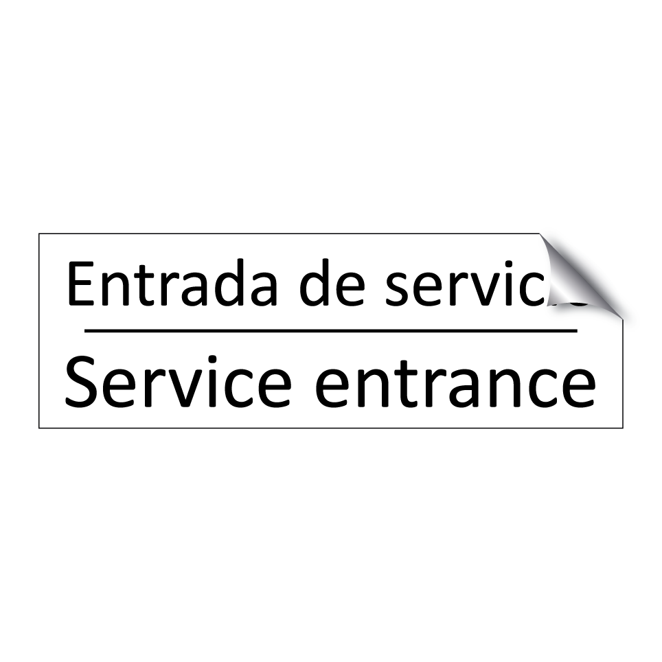 Entrada de servicio - Service entrance