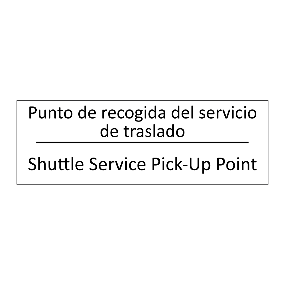 Punto de recogida del /.../ - Shuttle Service Pick-Up Point