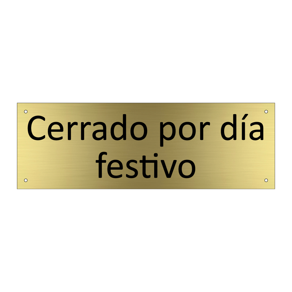 Cerrado por día festivo