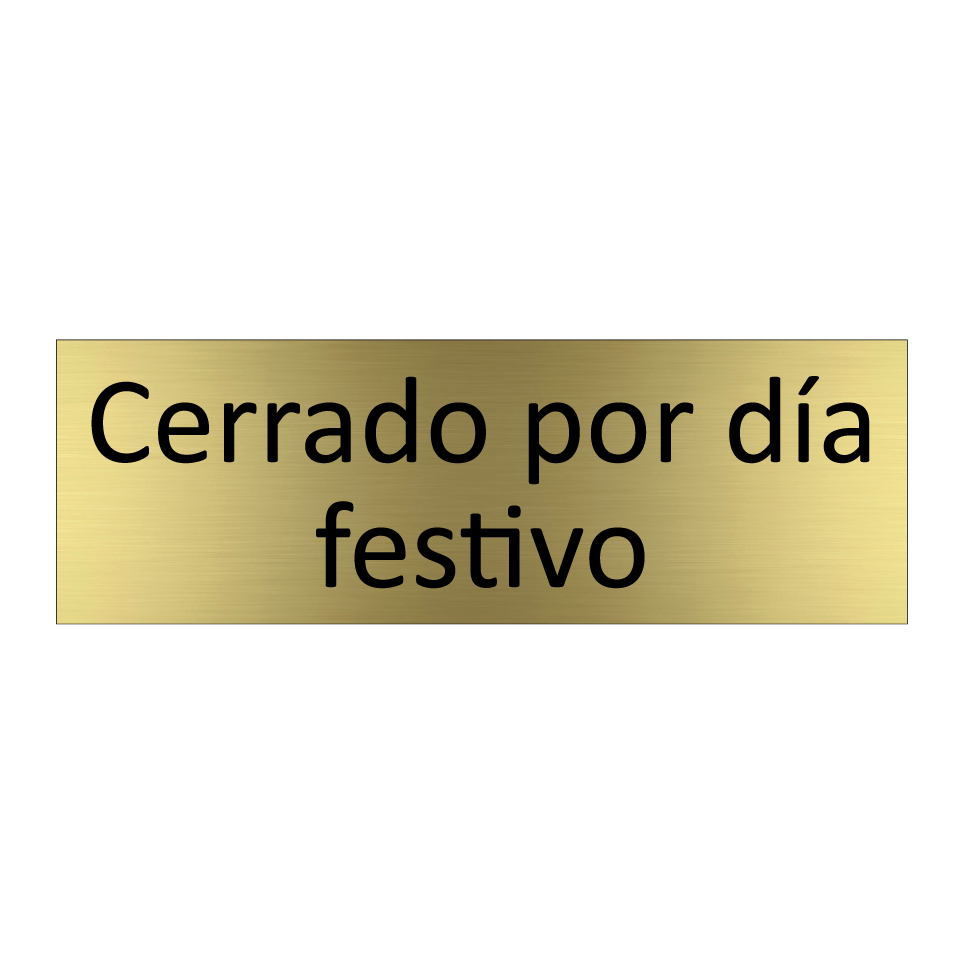 Cerrado por día festivo