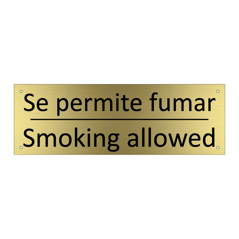 Se permite fumar - Smoking allowed