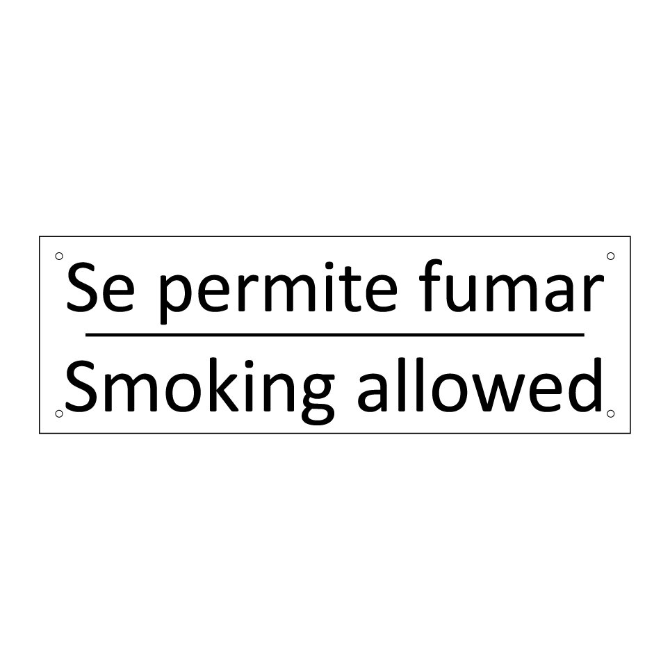 Se permite fumar - Smoking allowed