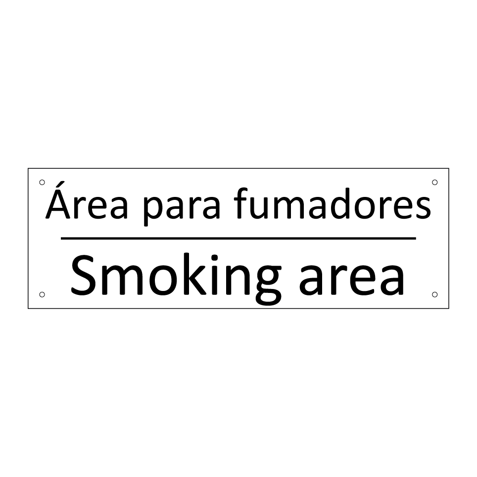 Área para fumadores - Smoking area