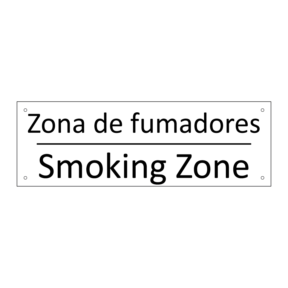 Zona de fumadores - Smoking Zone
