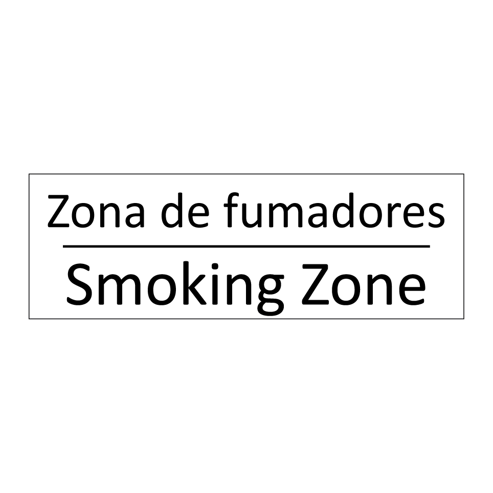 Zona de fumadores - Smoking Zone