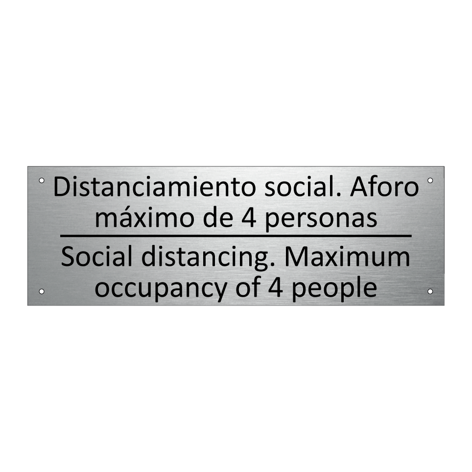 Distanciamiento social. Aforo /.../ - Social distancing. Maximum /.../