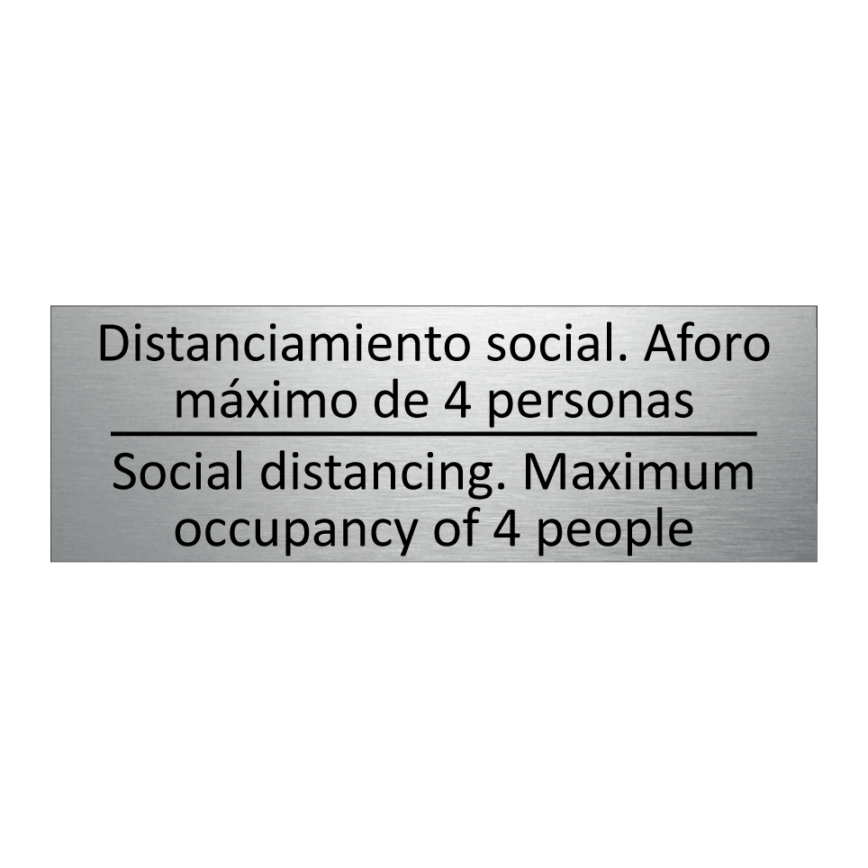 Distanciamiento social. Aforo /.../ - Social distancing. Maximum /.../