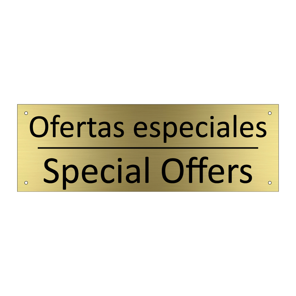 Ofertas especiales - Special Offers