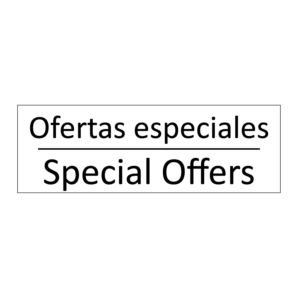 Ofertas especiales - Special Offers
