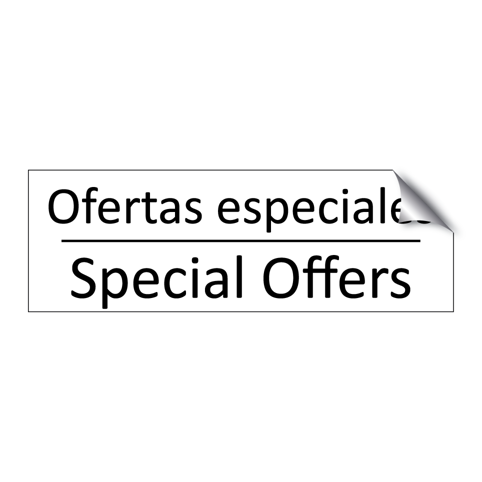 Ofertas especiales - Special Offers