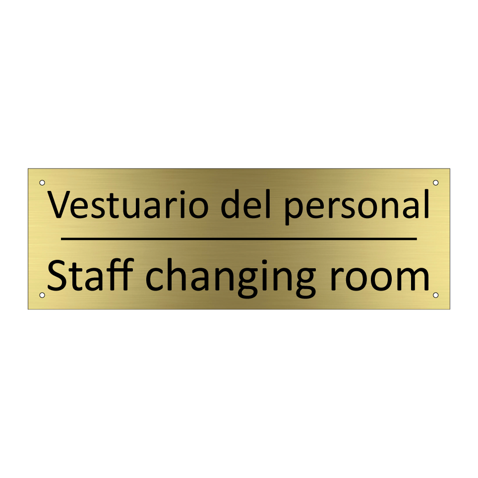 Vestuario del personal - Staff changing room