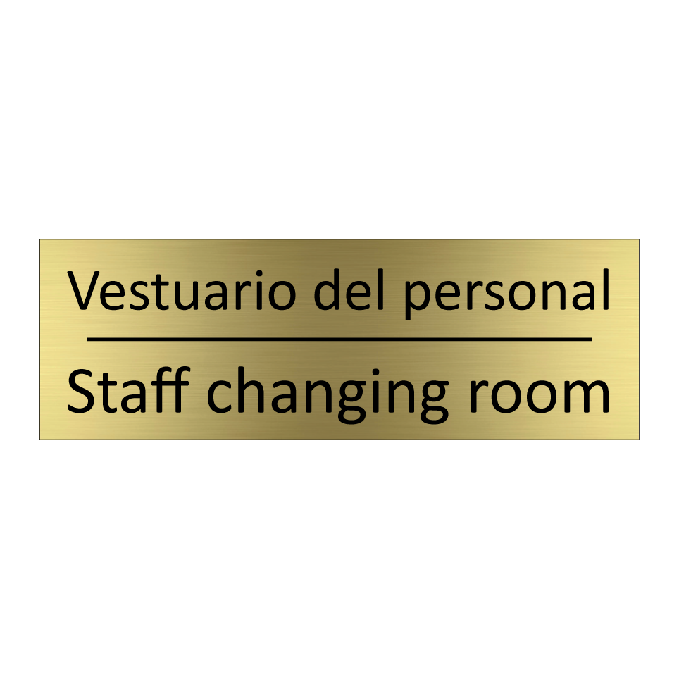 Vestuario del personal - Staff changing room