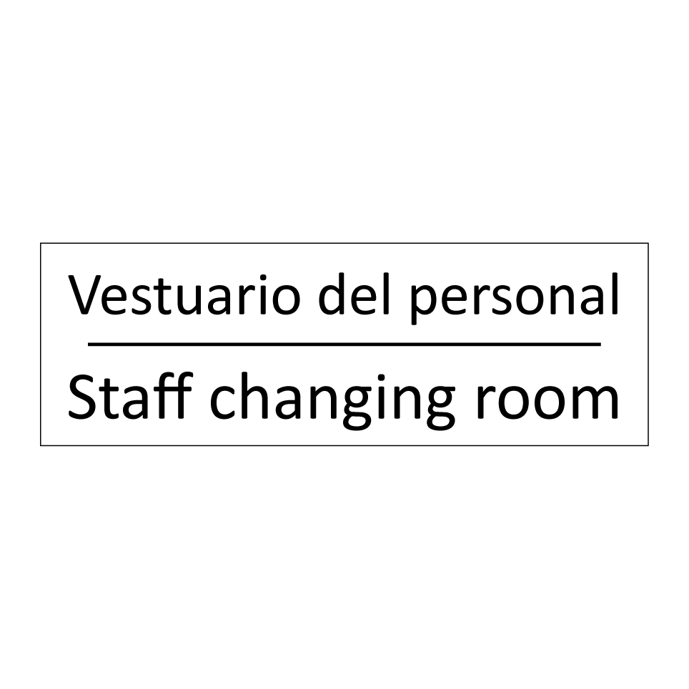 Vestuario del personal - Staff changing room
