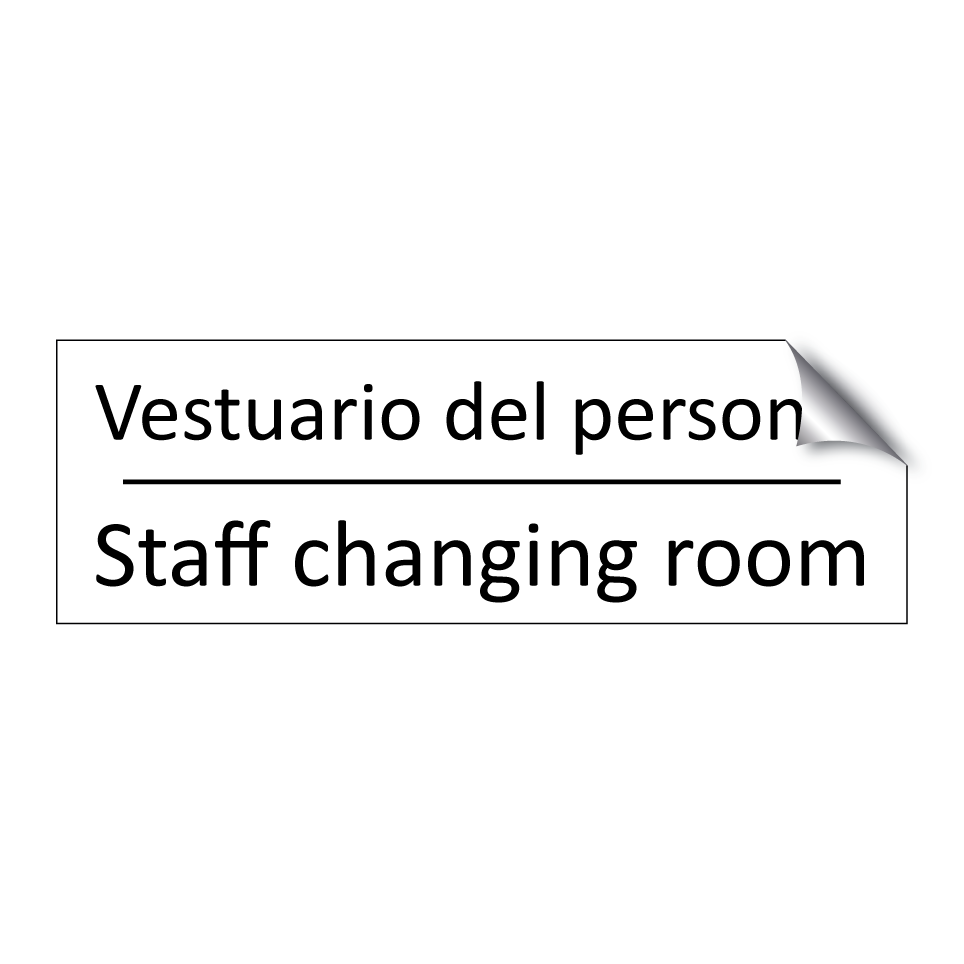 Vestuario del personal - Staff changing room