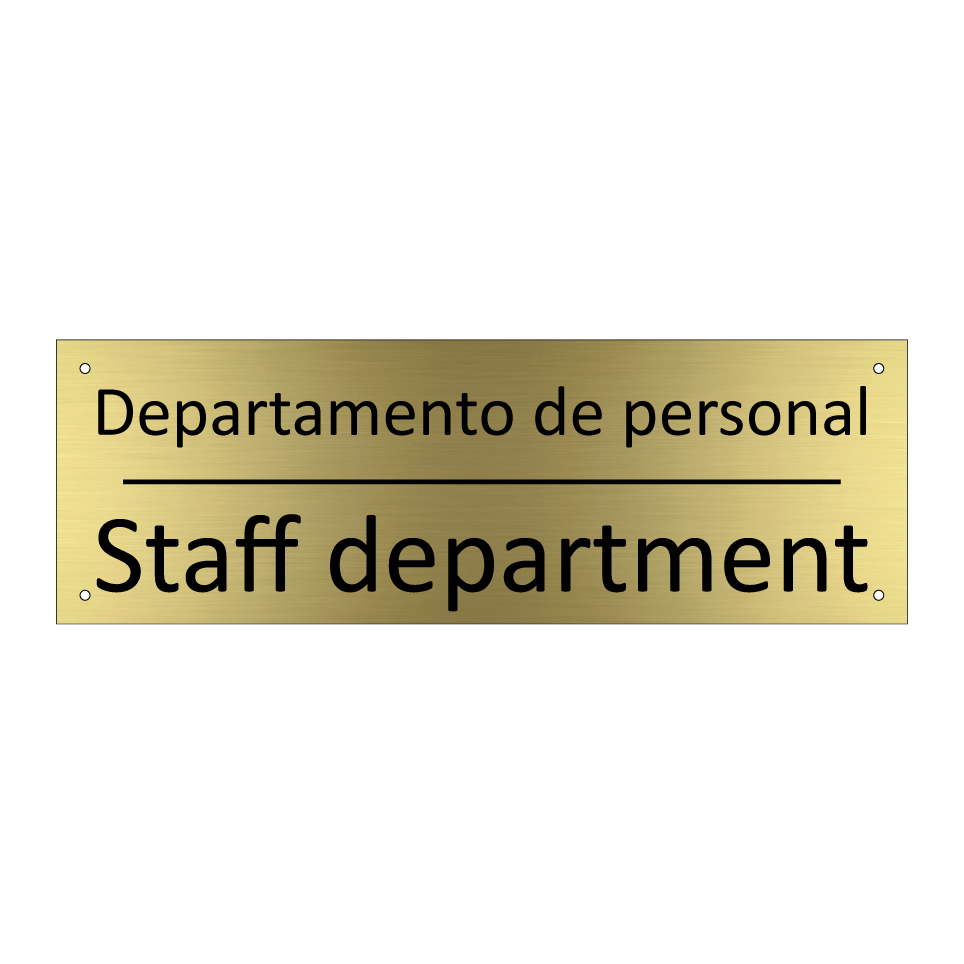 Departamento de personal - Staff department
