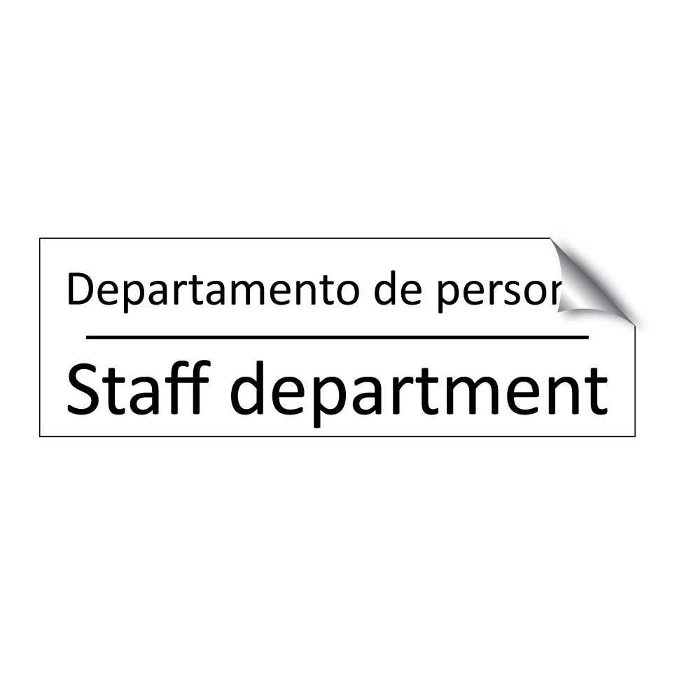 Departamento de personal - Staff department