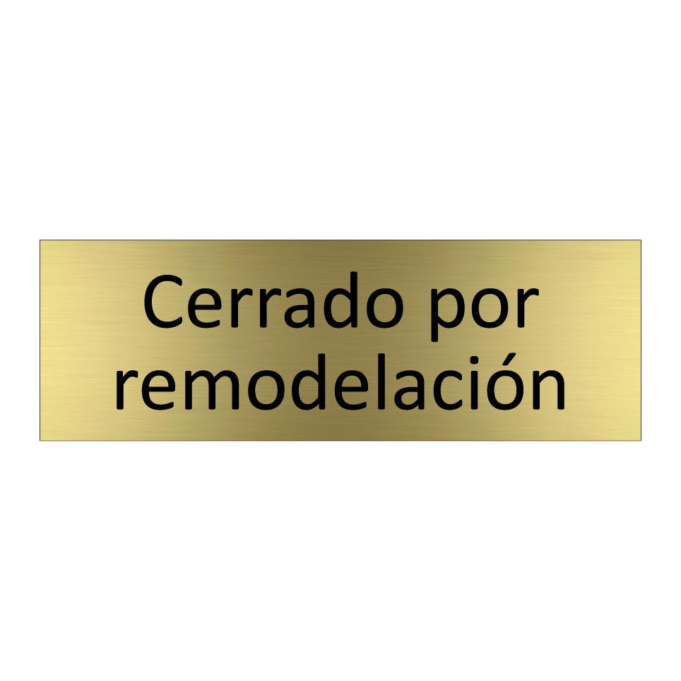 Cerrado por remodelación