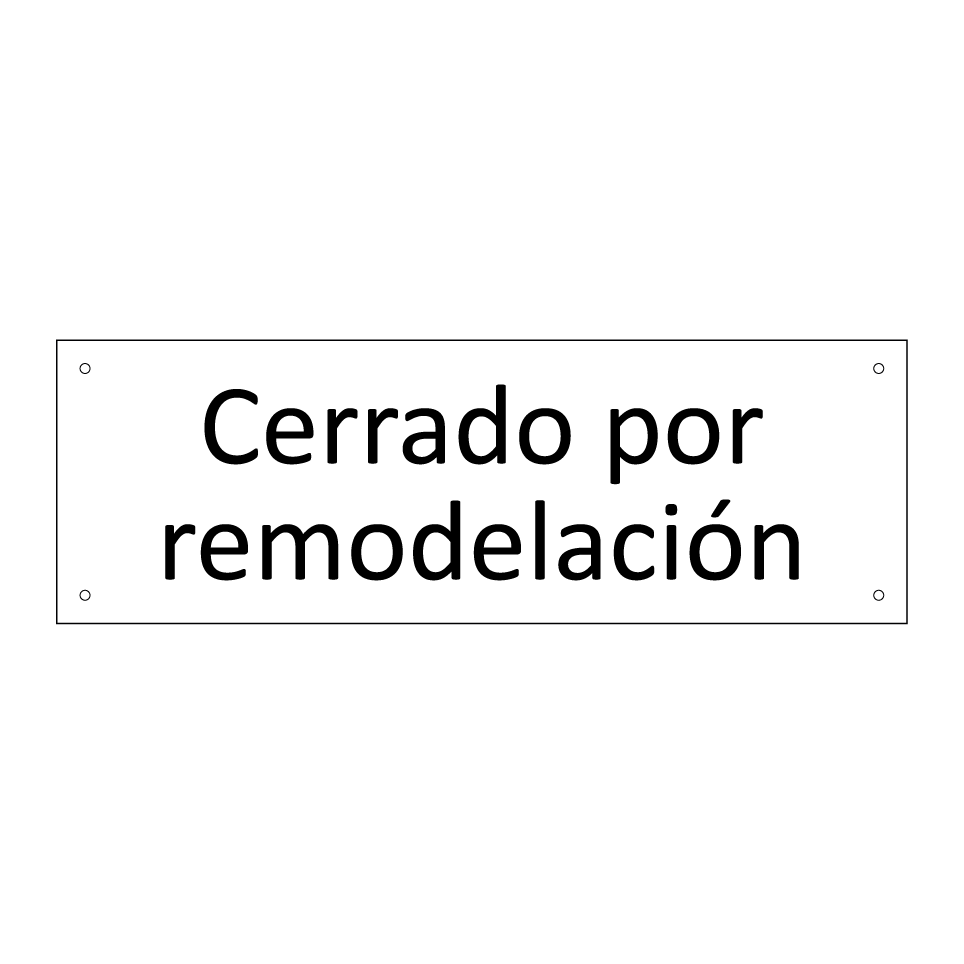 Cerrado por remodelación