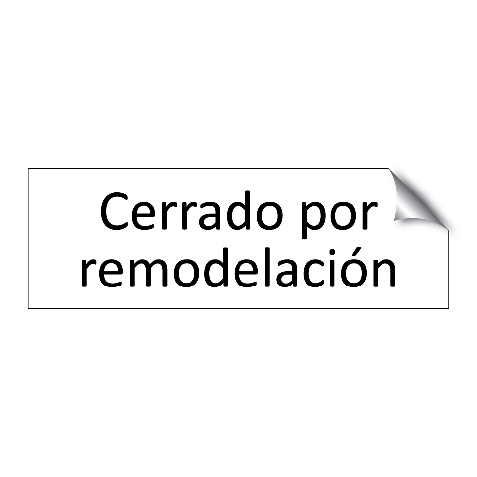 Cerrado por remodelación