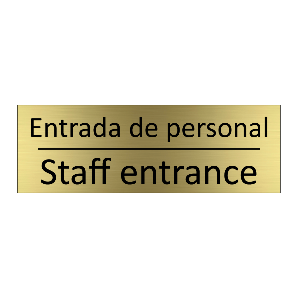 Entrada de personal - Staff entrance