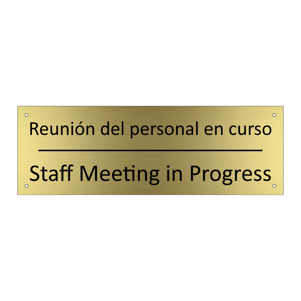 Reunión del personal en curso - Staff Meeting in Progress