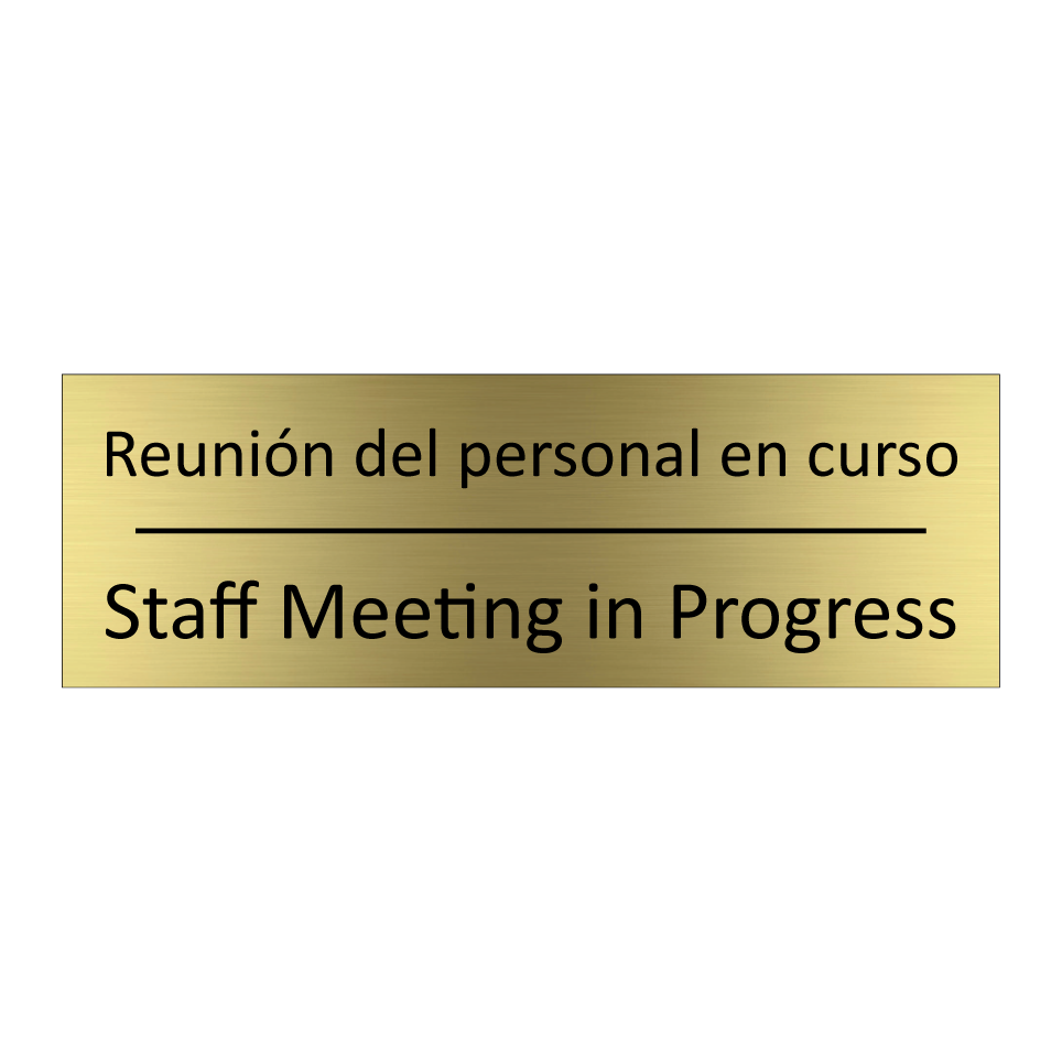 Reunión del personal en curso - Staff Meeting in Progress