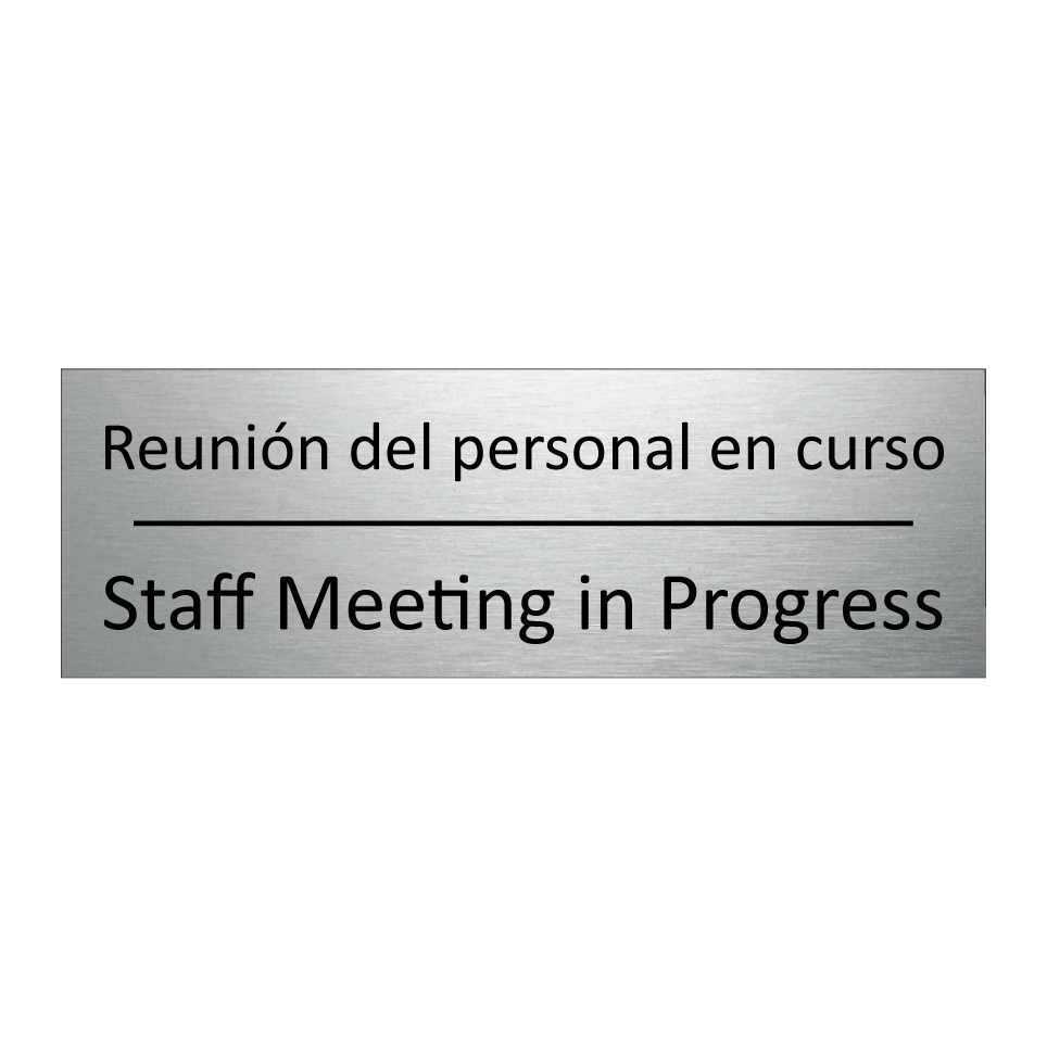 Reunión del personal en curso - Staff Meeting in Progress